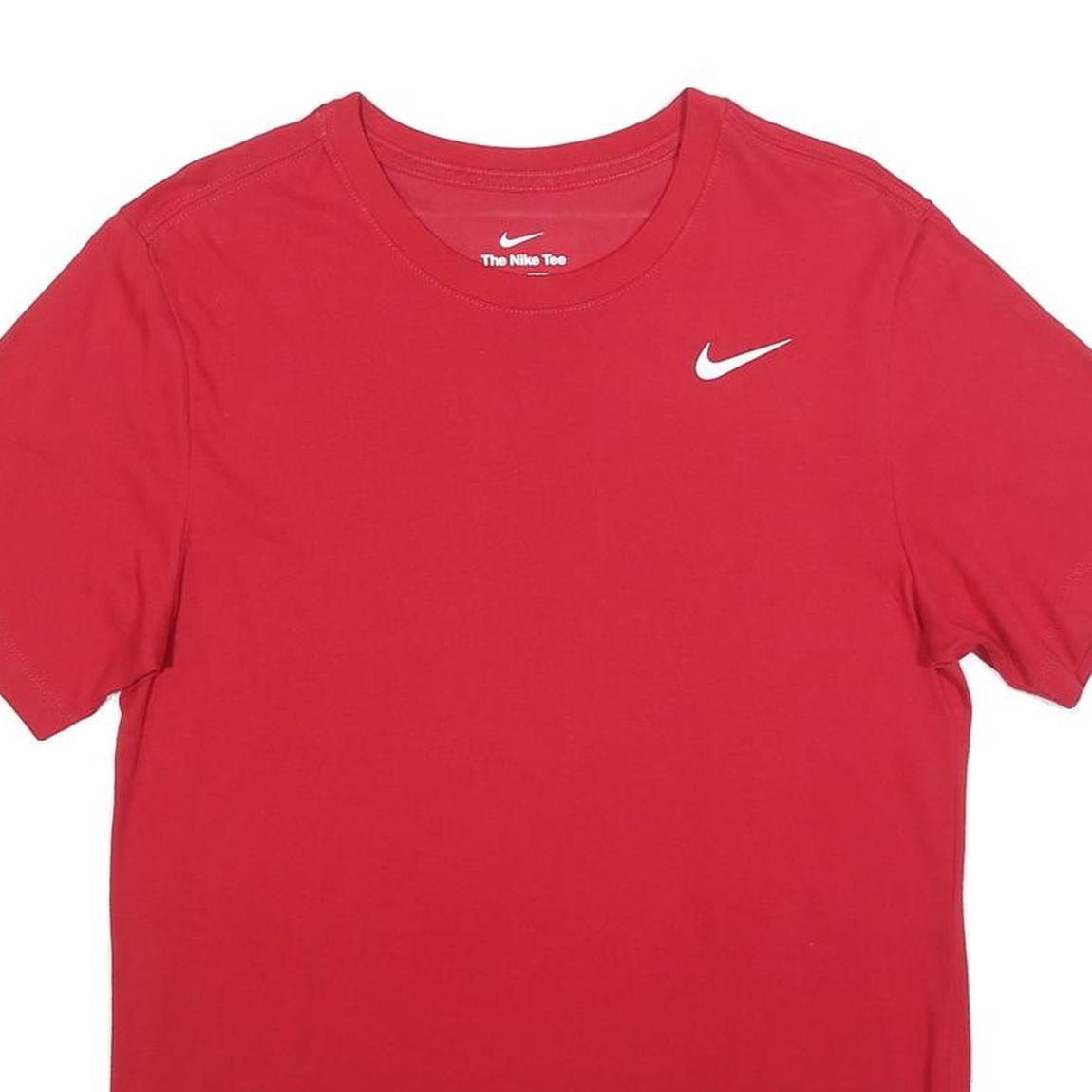 NIKE Mens Red Graphic T-Shirt S Short Sleeve Crew Neck Sports Casual
