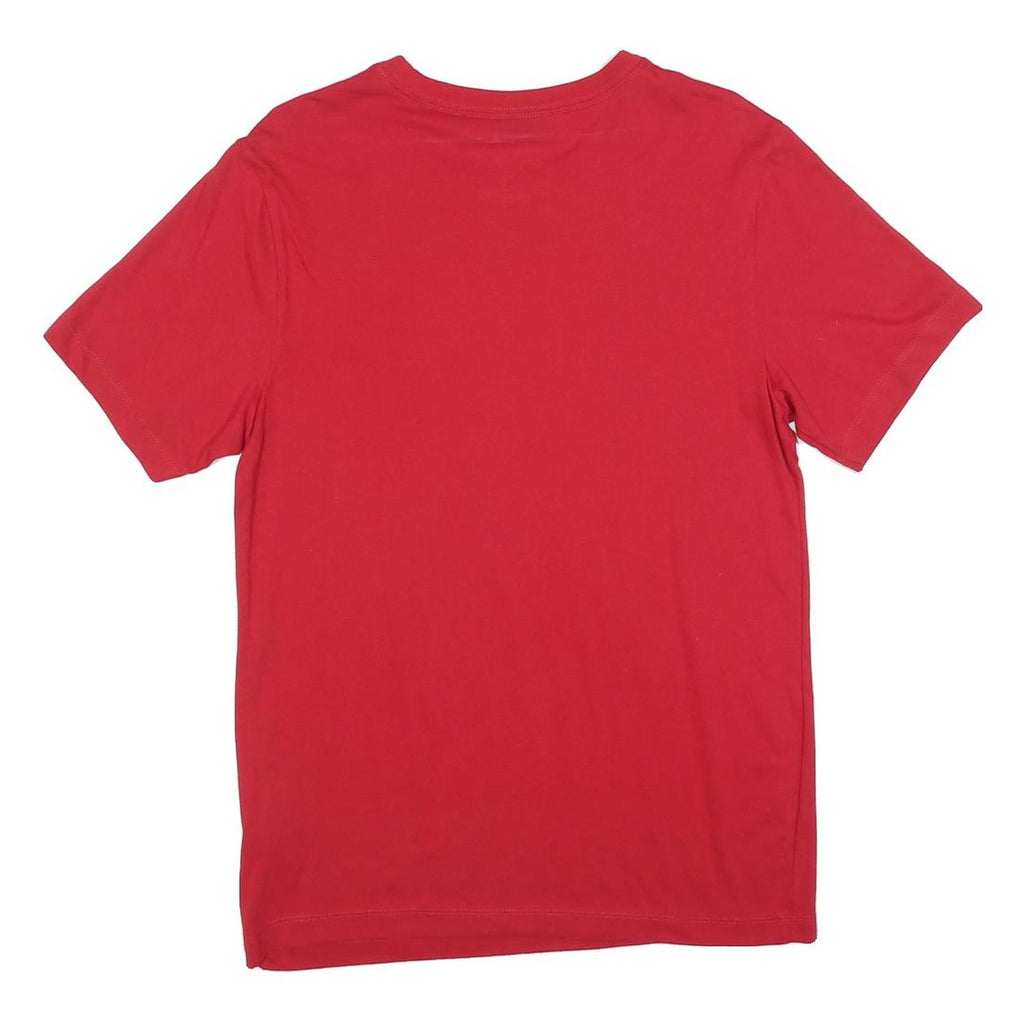NIKE Mens Red Graphic T-Shirt S Short Sleeve Crew Neck Sports Casual