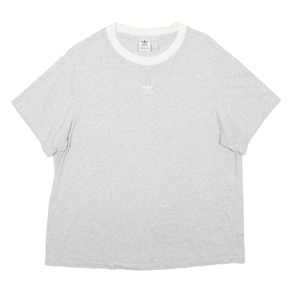 ADIDAS Womens T-Shirt Grey UK 16