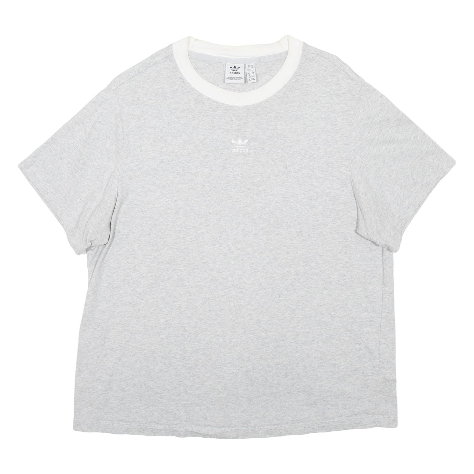 ADIDAS Womens T-Shirt Grey UK 16