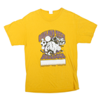 PORT COMPANY Womens Yellow Oakland Tech Bulldogs Graphic T-Shirt M Short Sleeve