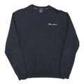 CHAMPION Mens Navy Blue Sweatshirt Crew Neck S Classic Logo Pullover Cotton