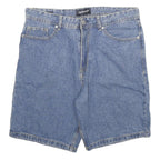 DENIMWEAR Mens Shorts Blue Denim XL W33 Classic Cotton Blend Casual Summer
