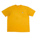 CARHARTT Mens Yellow & Beige Pocket T-Shirt 2XL Short Sleeve Crew Neck Casual