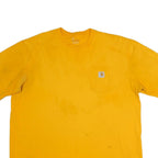 CARHARTT Mens Yellow & Beige Pocket T-Shirt 2XL Short Sleeve Crew Neck Casual