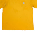 CARHARTT Mens Yellow & Beige Pocket T-Shirt 2XL Short Sleeve Crew Neck Casual