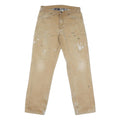 DICKIES Mens Regular Beige Cotton Blend Workwear Trousers W32 L32 Paint