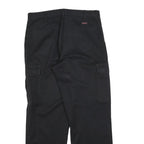 DICKIES Mens Cotton Blend Black Workwear Regular Cargo Trousers W34 L32