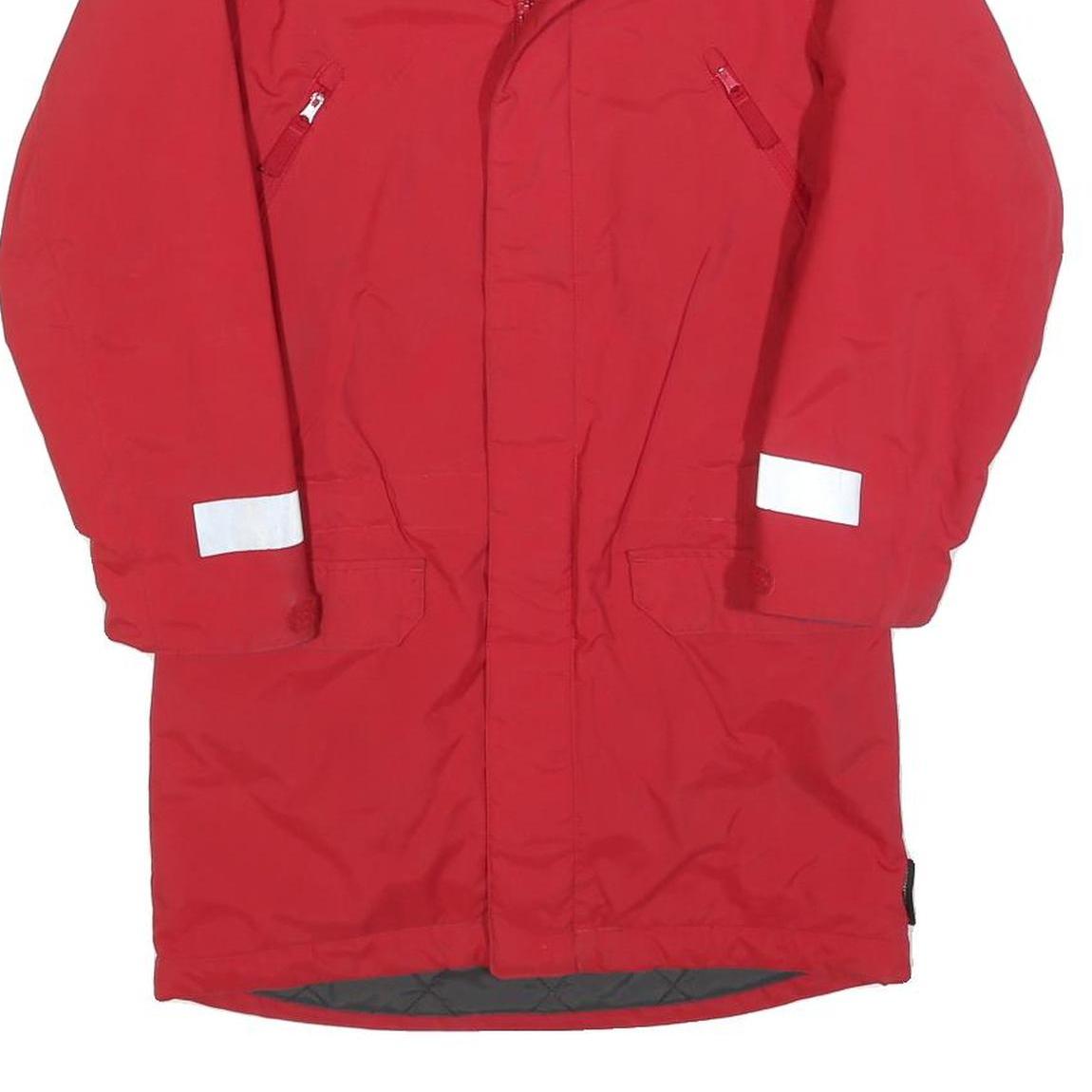 HELLY HANSEN Boys Red Blue Outdoor Jacket 10Y Polyester Zip Reflective Strips