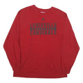 ADIDAS Mens Red Louisville Cardinals Graphic Long Sleeve Crew Neck T-Shirt XL