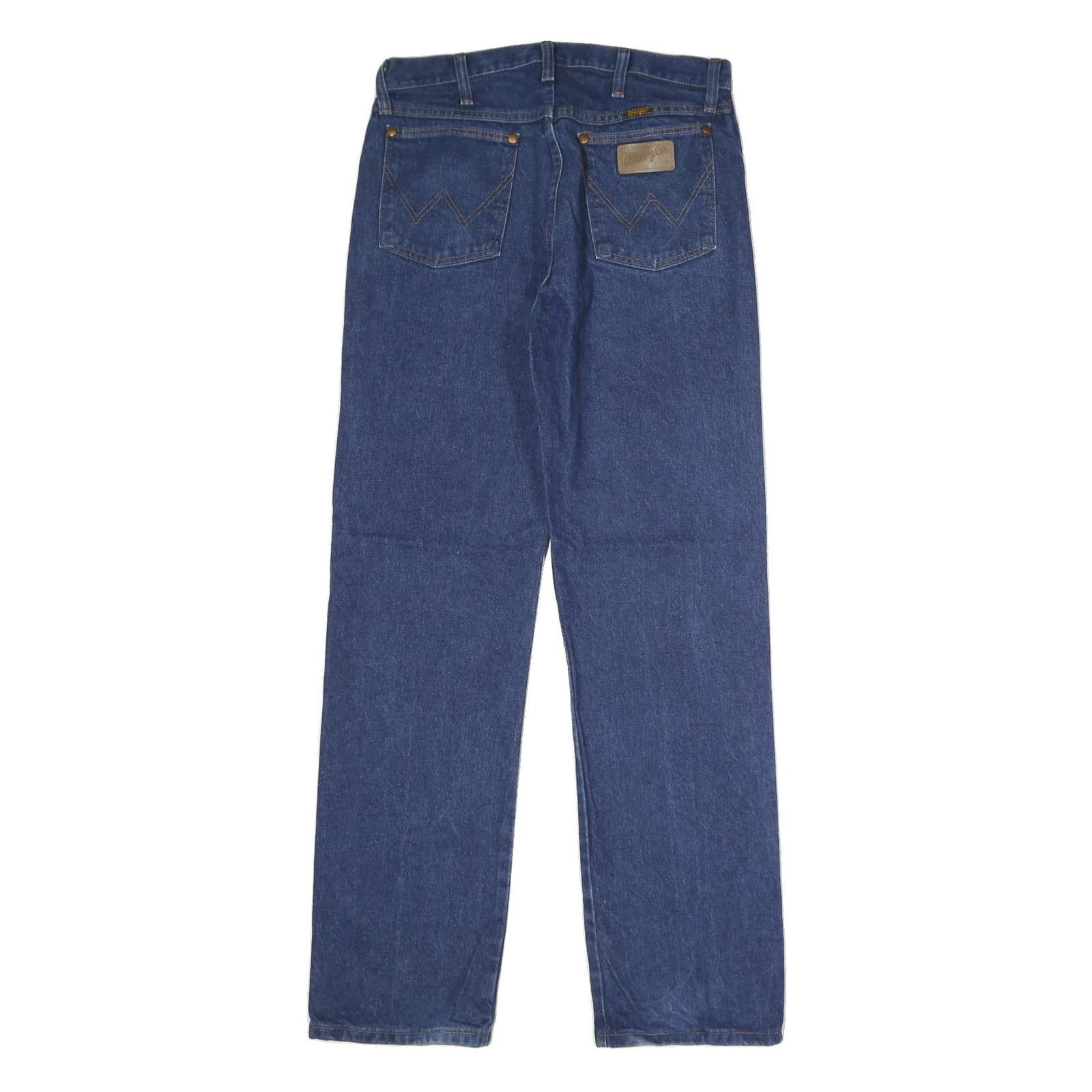 WRANGLER Mens Slim Blue Jeans Straight Denim W31 L32 Classic Zip Pocket