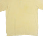 ARTES MANOLITA Womens Beige Cotton Blend Button Top Short Sleeve L Sun