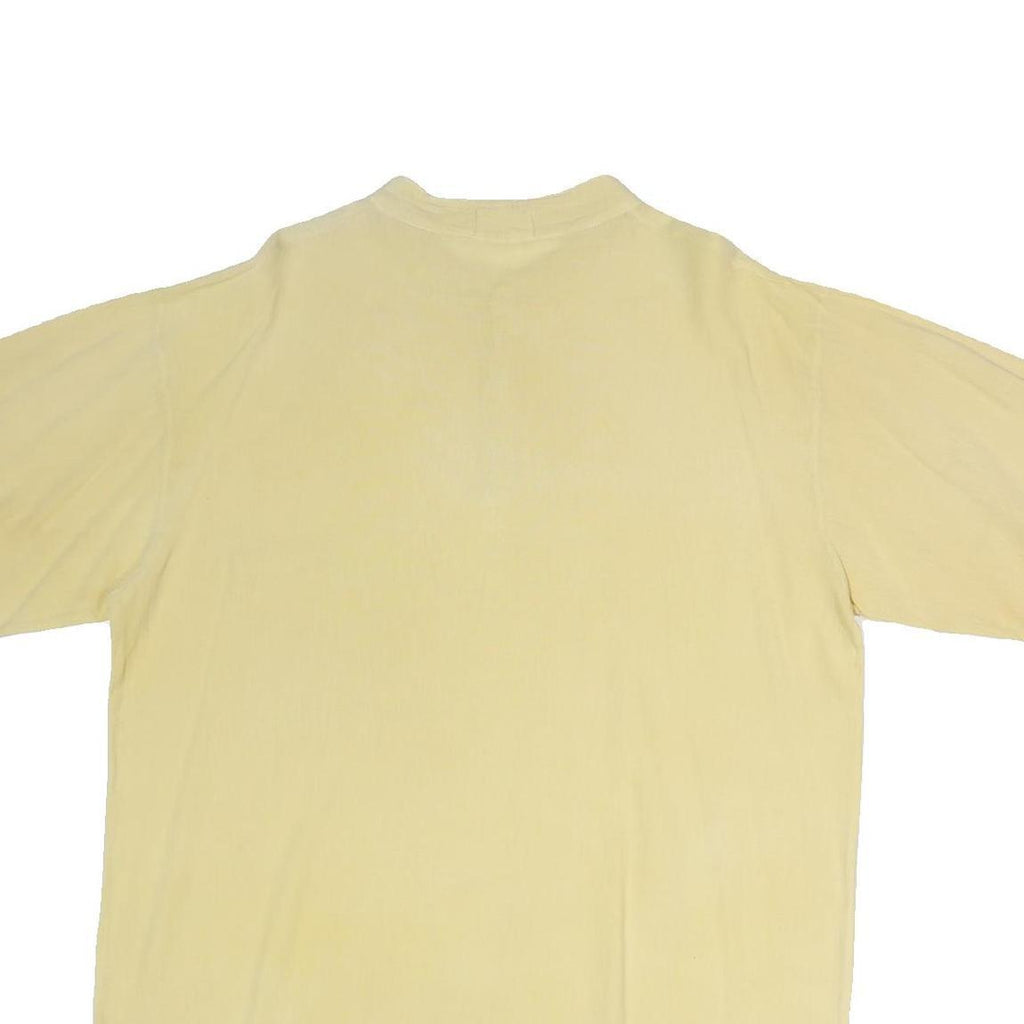 ARTES MANOLITA Womens Beige Cotton Blend Button Top Short Sleeve L Sun