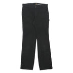 CARHARTT Womens Regular Black Cotton Blend Trousers W30 L30 Zip Pocketed