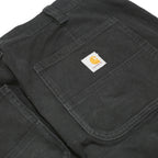 CARHARTT Womens Regular Black Cotton Blend Trousers W30 L30 Zip Pocketed