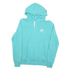 NIKE Womens Turquoise Hoodie XL Cotton Blend Pullover Sportswear Logo