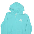 NIKE Womens Turquoise Hoodie XL Cotton Blend Pullover Sportswear Logo