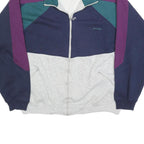 PIERRE CARDIN Mens Navy & Purple & Grey Zip Collar XL Sweatshirt Cotton Blend