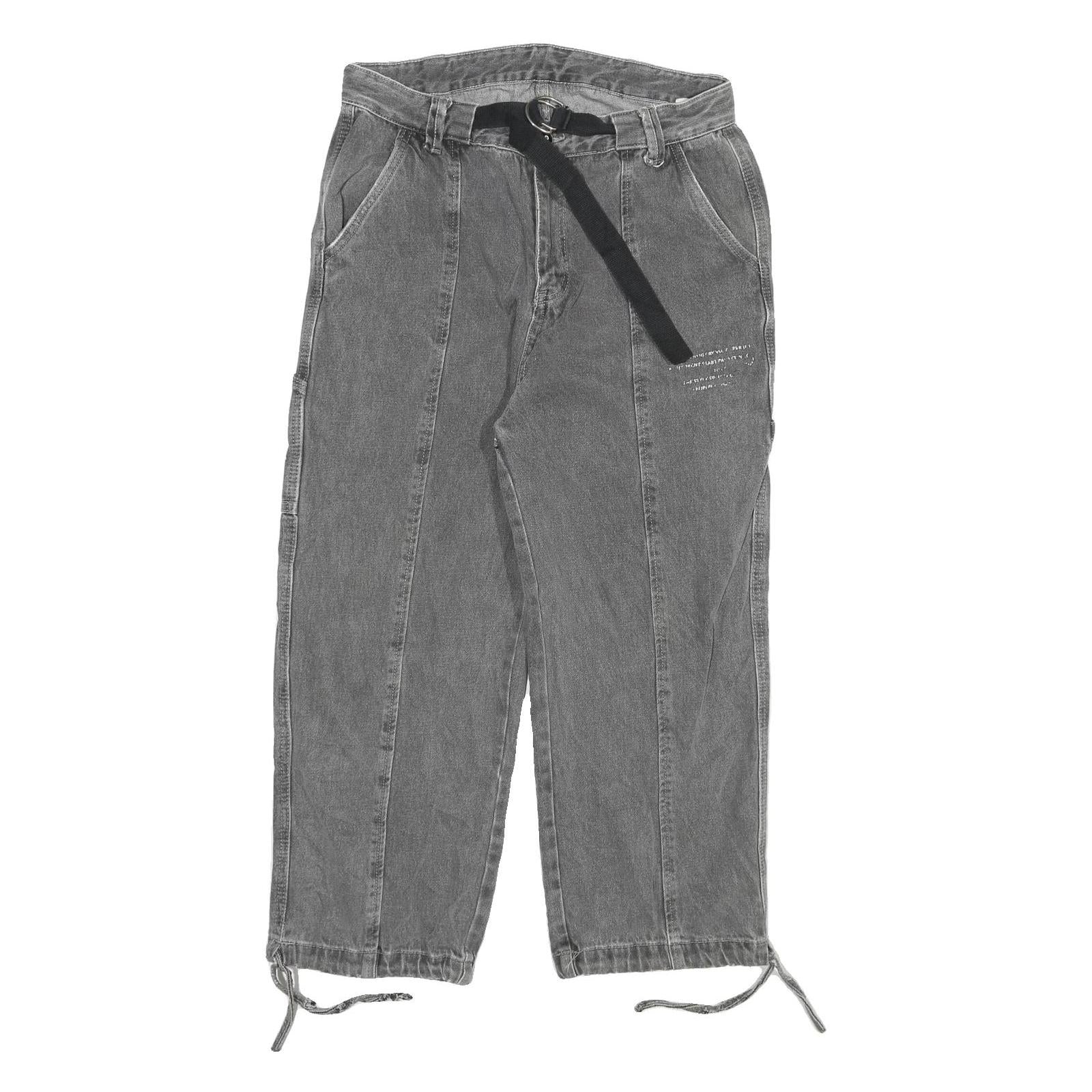 Mens Relaxed Fit Grey Denim Cotton Blend Jeans W32 L25 Casual Workwear