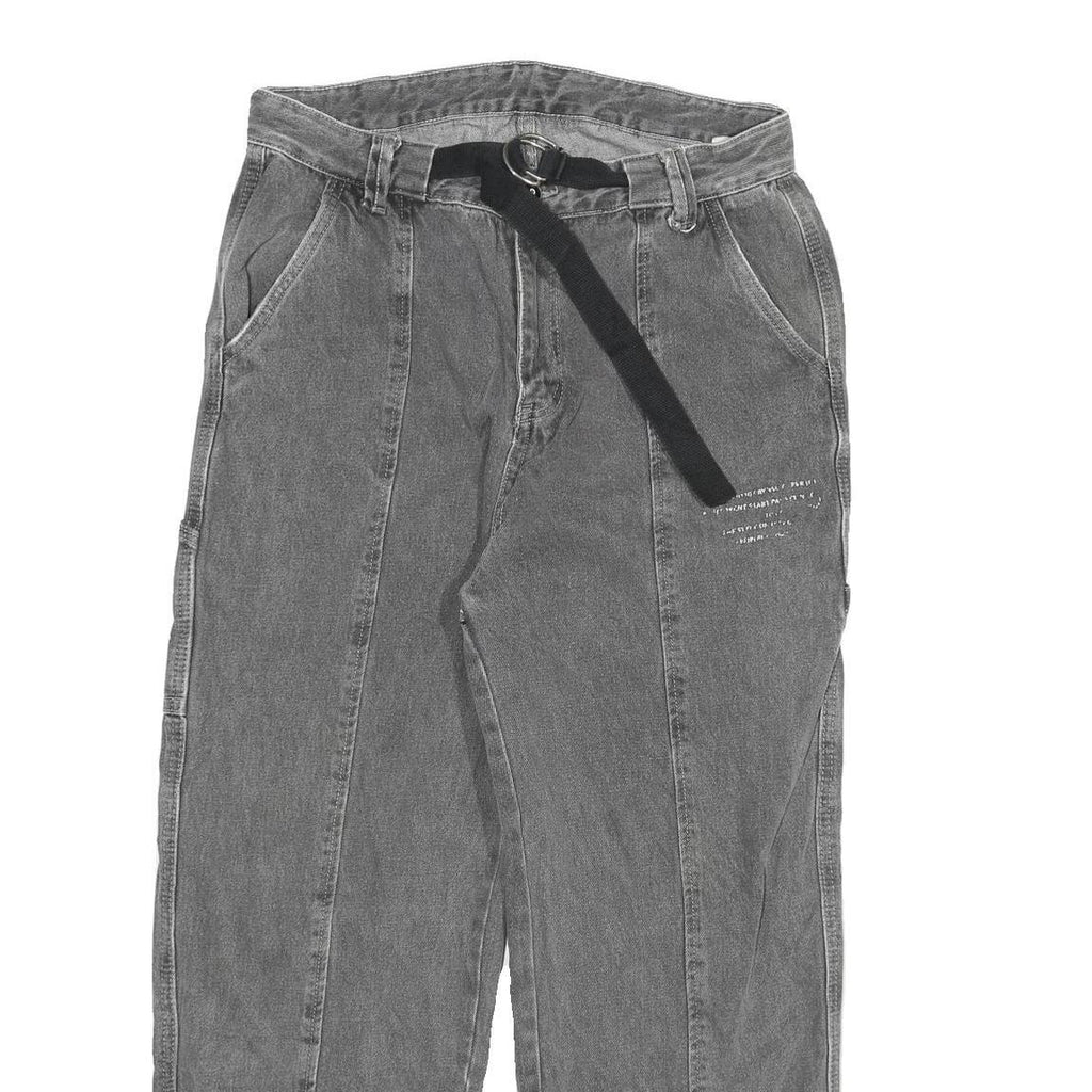 Mens Relaxed Fit Grey Denim Cotton Blend Jeans W32 L25 Casual Workwear