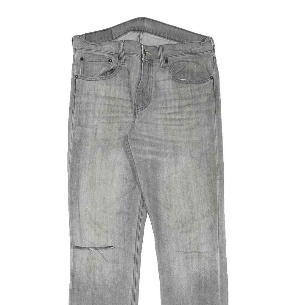 LEVI'S 511 Mens Jeans Grey Slim Denim Medium W31 L30 Slim Fit Zip Closure