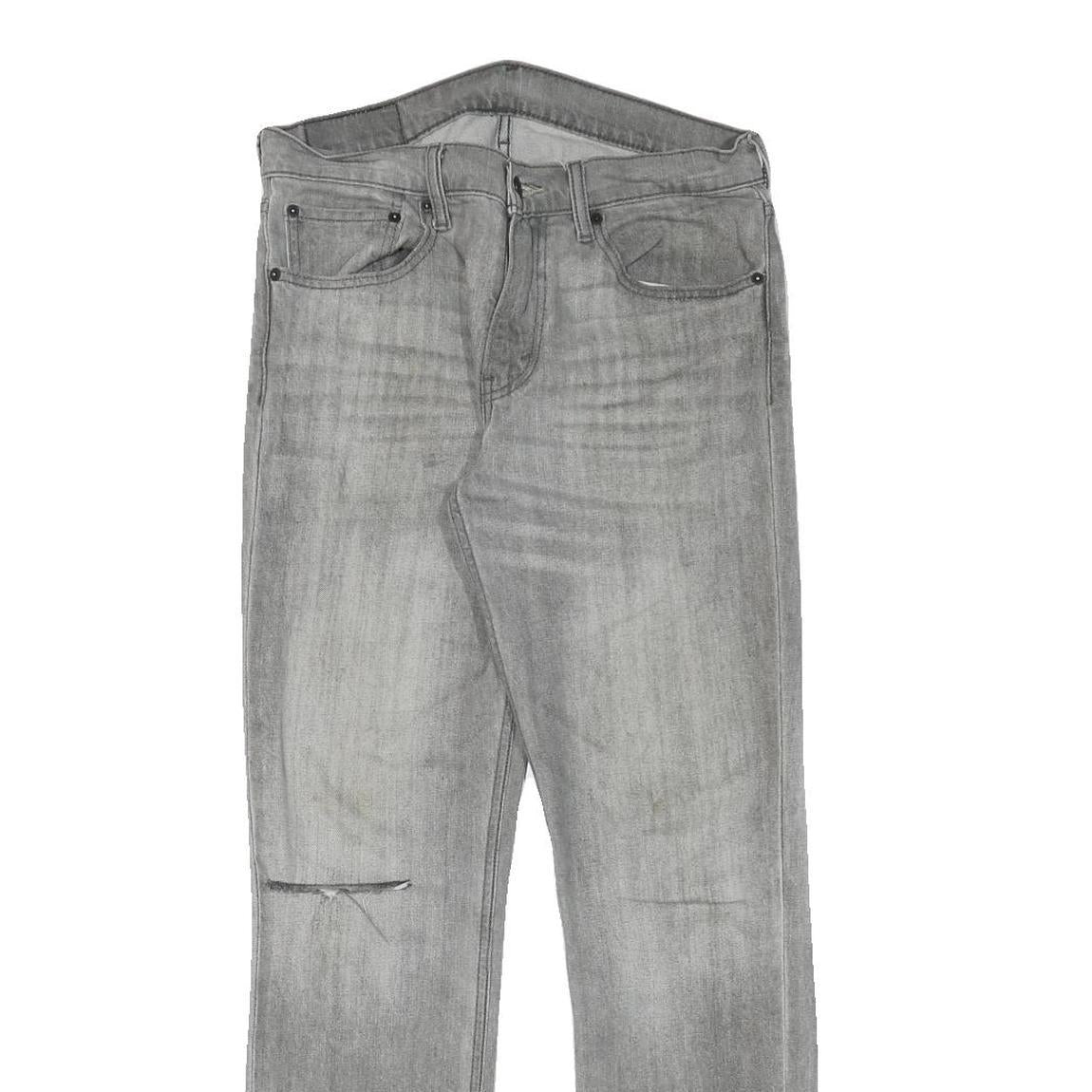 LEVI'S 511 Mens Jeans Grey Slim Denim Medium W31 L30 Slim Fit Zip Closure