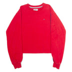 HILFIGER DENIM Cropped Womens Sweatshirt Red Crew Neck XXS
