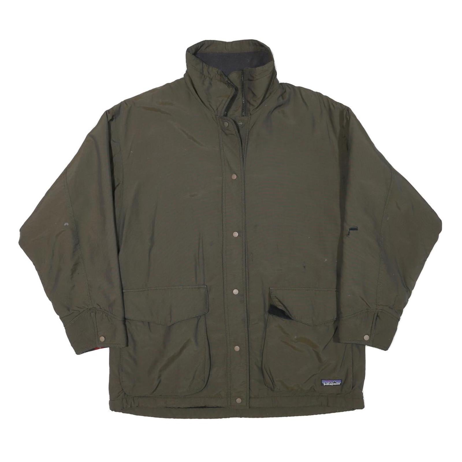 PATAGONIA Womens Green Zip Jacket M Polyester Blend Plain Durable Comfort