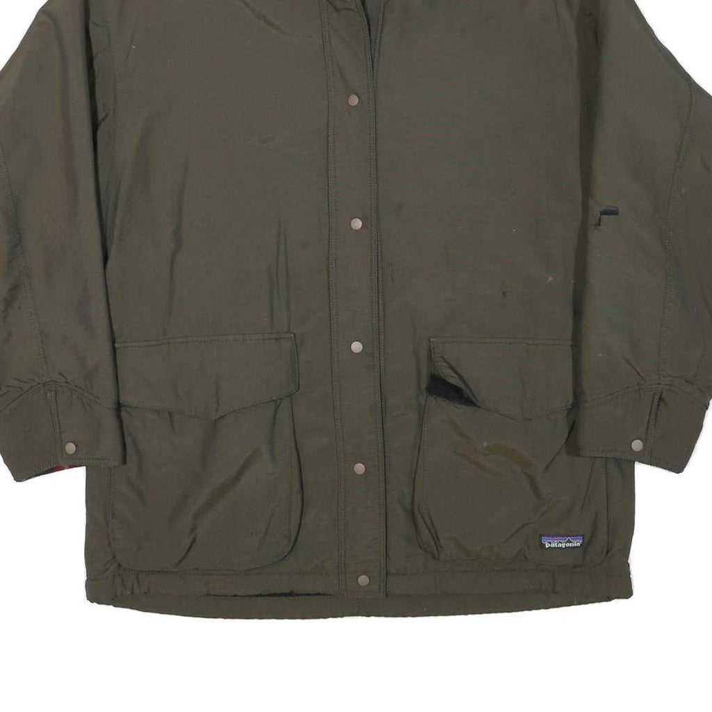 PATAGONIA Womens Green Zip Jacket M Polyester Blend Plain Durable Comfort