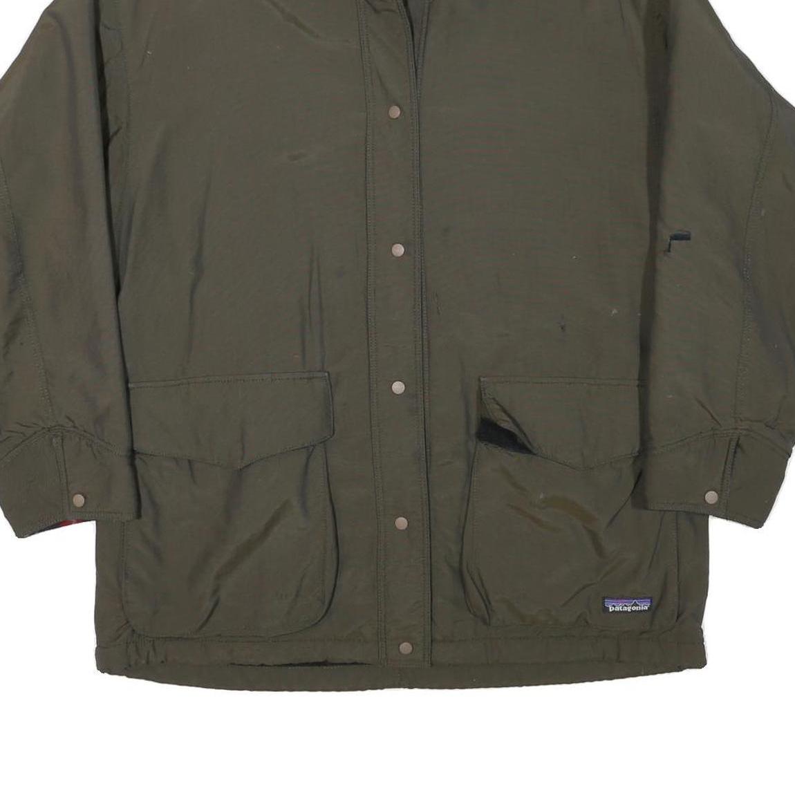 PATAGONIA Womens Green Zip Jacket M Polyester Blend Plain Durable Comfort