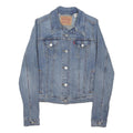 LEVI'S Girls Blue Denim Jacket M Cotton Blend Button Closure Classic Fit Stylish