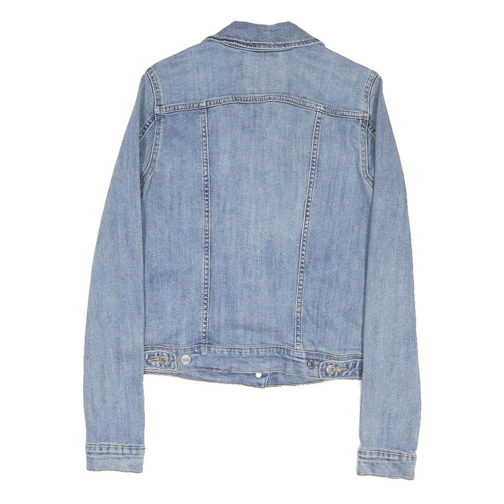 LEVI'S Girls Blue Denim Jacket M Cotton Blend Button Closure Classic Fit Stylish