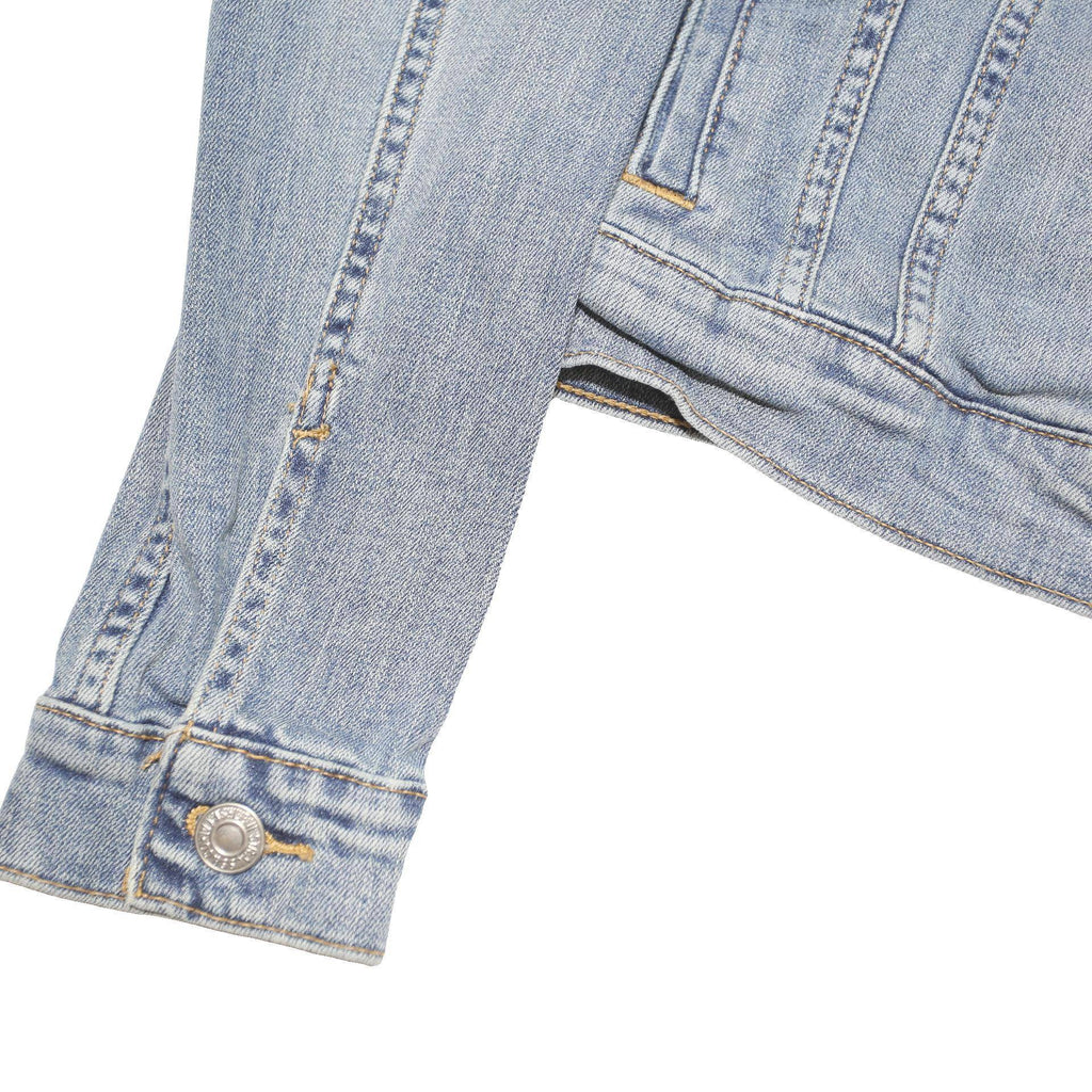LEVI'S Girls Blue Denim Jacket M Cotton Blend Button Closure Classic Fit Stylish