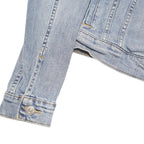 LEVI'S Girls Blue Denim Jacket M Cotton Blend Button Closure Classic Fit Stylish