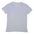 SUPERDRY Mens Grey S Short Sleeve Crew Neck Logo T-Shirt Cotton Blend Casual