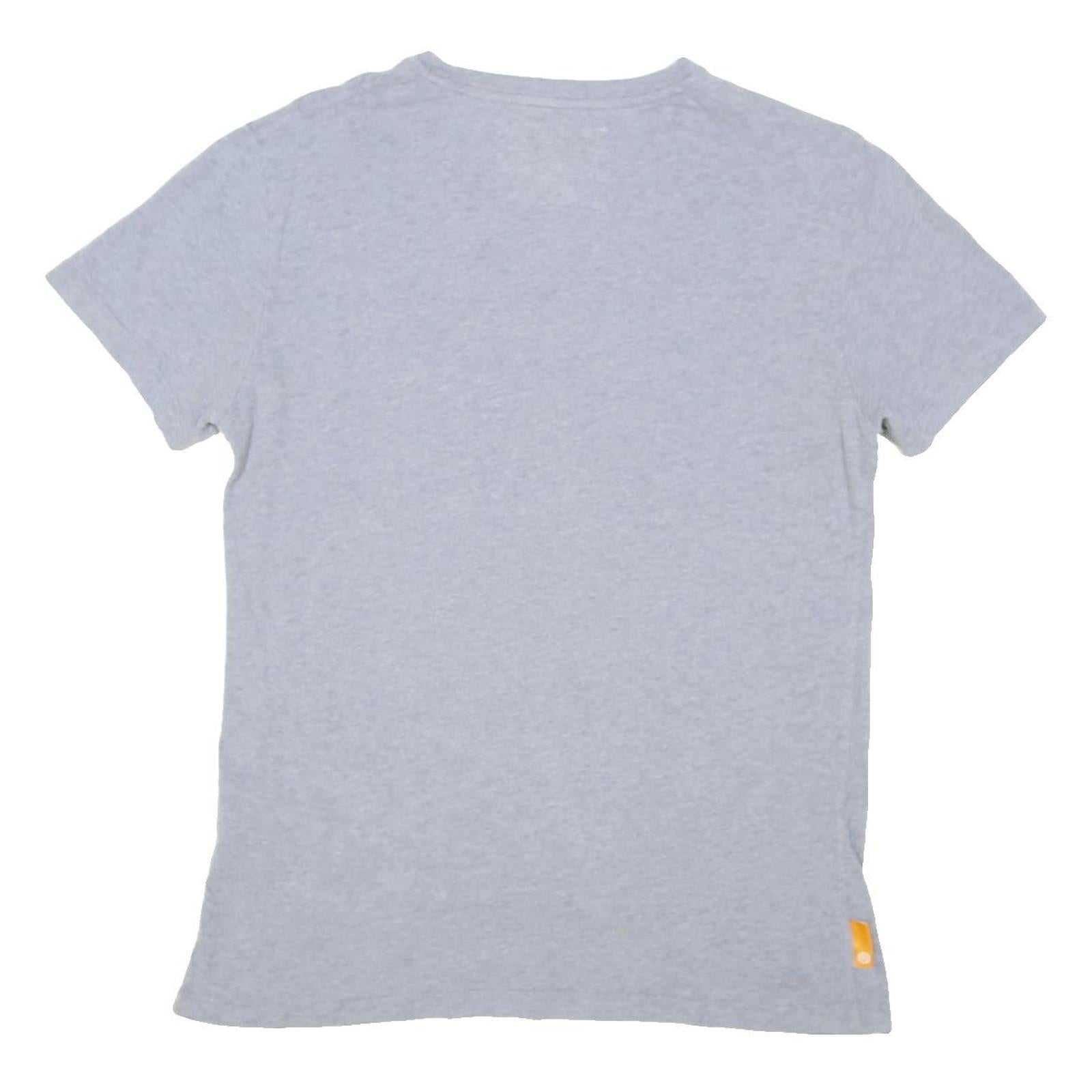 SUPERDRY Mens Grey S Short Sleeve Crew Neck Logo T-Shirt Cotton Blend Casual