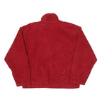 TOSANI Womens Red Blue Zip Jacket S Polyester Blend Fleece Patterned Lake Louise