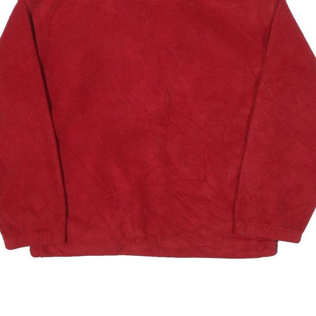 TOSANI Womens Red Blue Zip Jacket S Polyester Blend Fleece Patterned Lake Louise