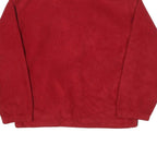 TOSANI Womens Red Blue Zip Jacket S Polyester Blend Fleece Patterned Lake Louise