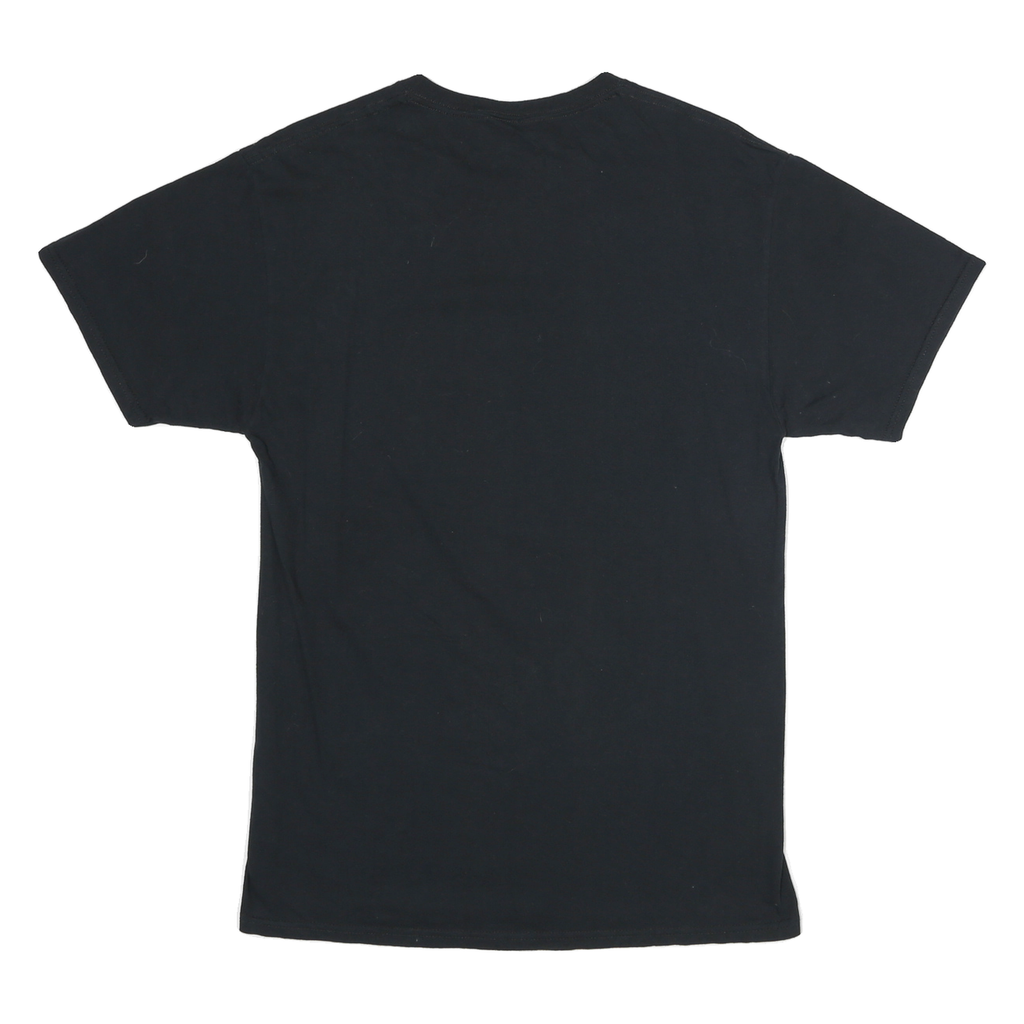 POETIC JUSTICE Mens Black Graphic T-Shirt M Short Sleeve Crew Neck Vintage