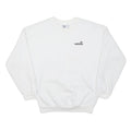 ADIDAS Womens White Crew Neck UK 8 Sweatshirt Cotton Blend Casual Pullover