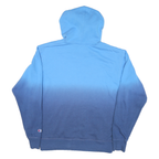 CHAMPION Mens Blue & Navy Gradient Pullover Hoodie M Cotton Blend Casual Layer