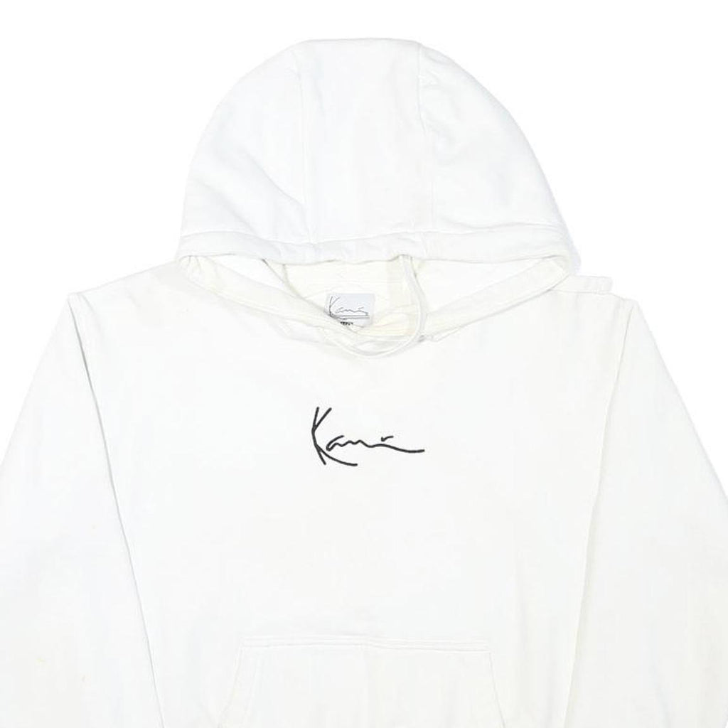 KARL KANI Womens White Hoodie XS Cotton Blend Pullover Jumper