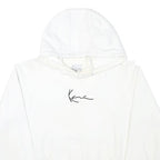 KARL KANI Womens White Hoodie XS Cotton Blend Pullover Jumper
