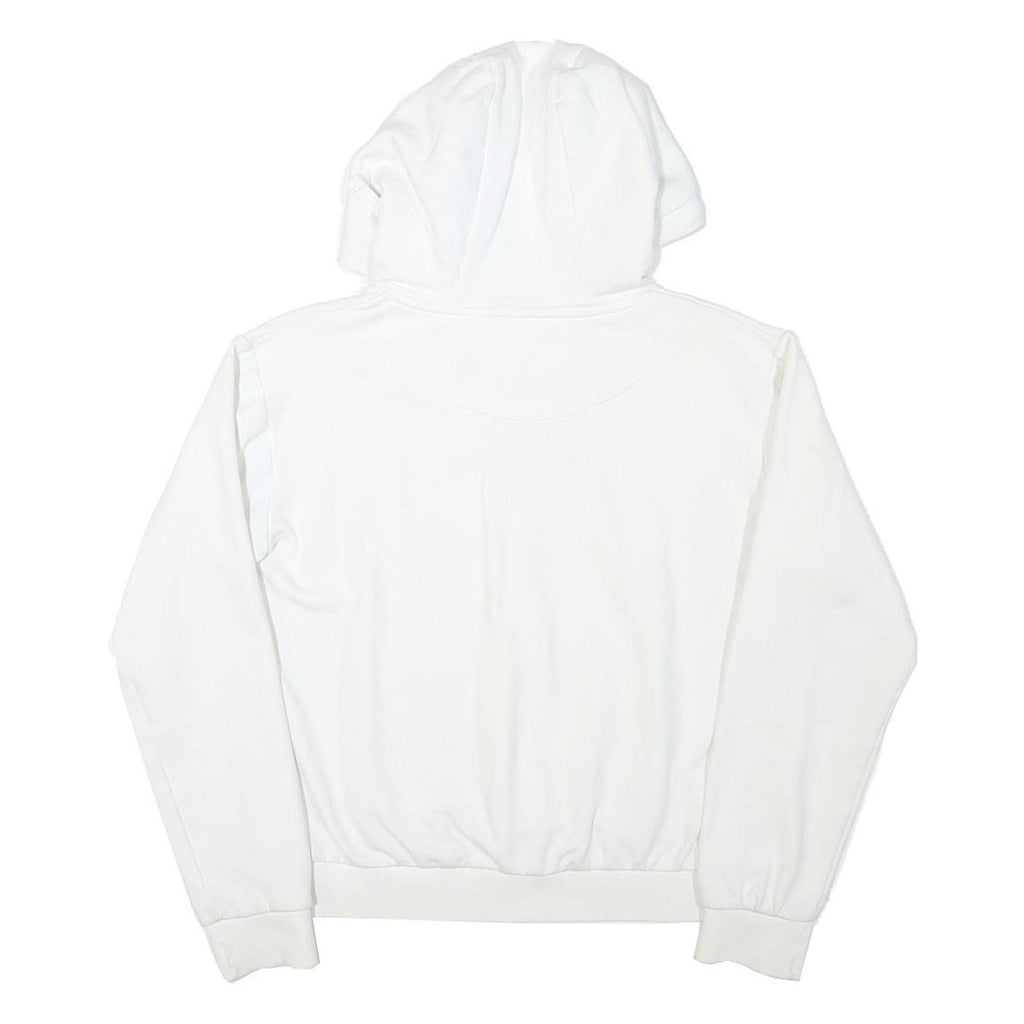 KARL KANI Womens White Hoodie XS Cotton Blend Pullover Jumper