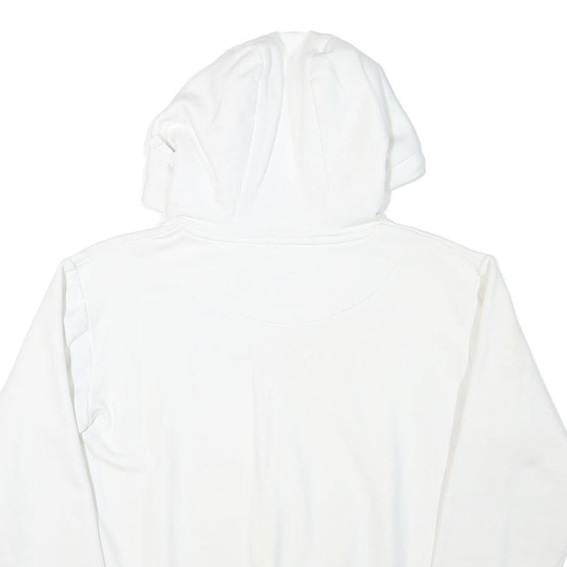 KARL KANI Womens White Hoodie XS Cotton Blend Pullover Jumper