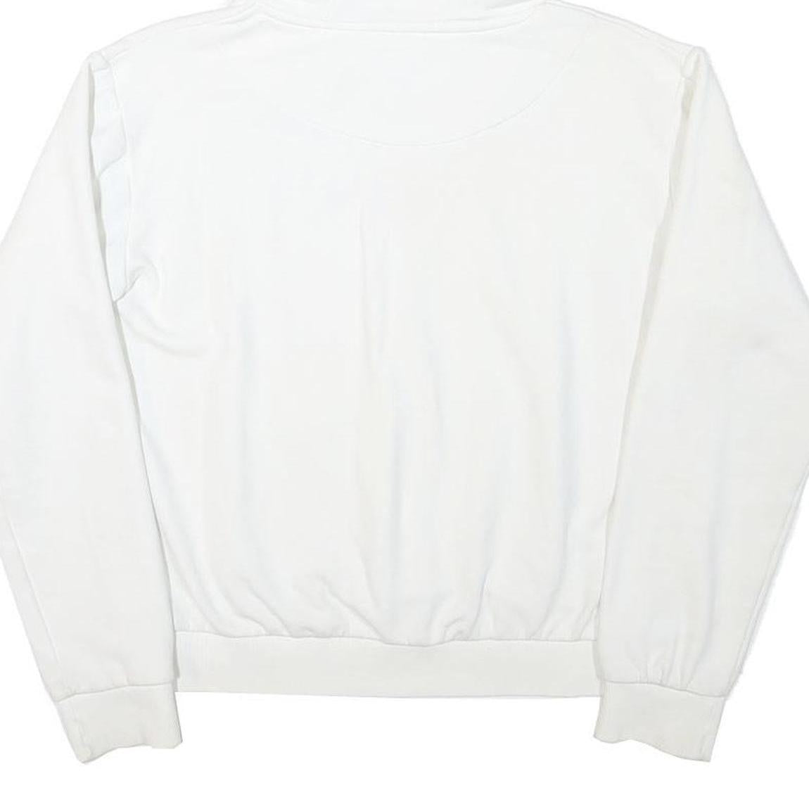 KARL KANI Womens White Hoodie XS Cotton Blend Pullover Jumper