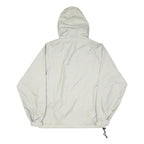 K-WAY Mens White Nylon Windbreaker XS Jacket Zip Hooded Plain Lightweight