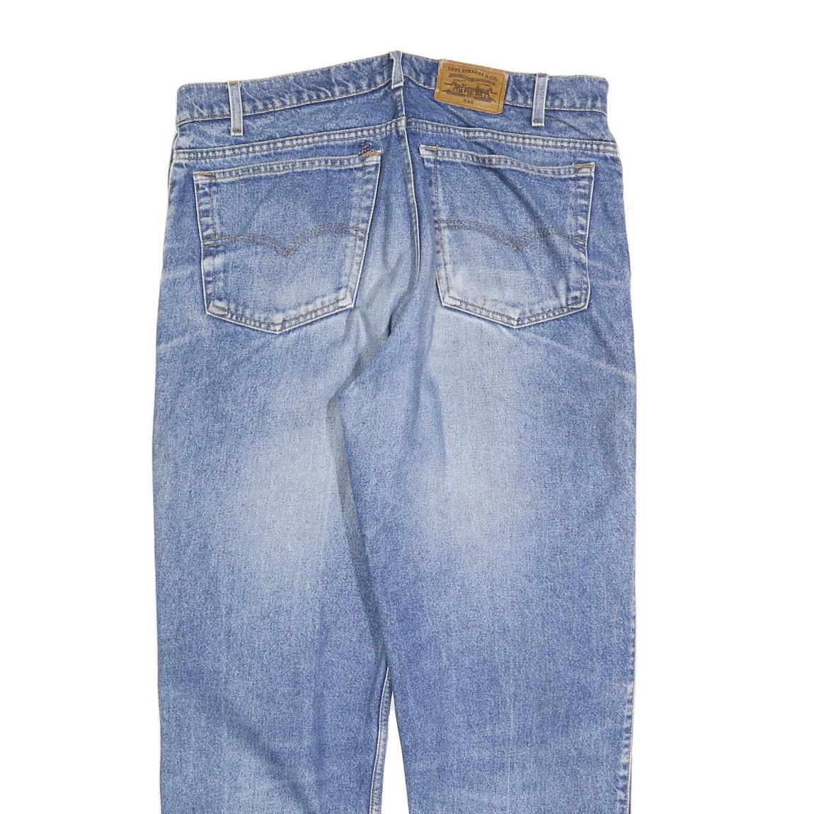 LEVI'S 540 Mens Jeans Blue Regular Regular Denim Light W38 L32 Relaxed Fit Zip