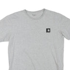CARHARTT Mens Grey Cotton Blend T-Shirt XL Short Sleeve Crew Neck Logo Print